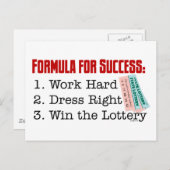 FORMEL FÜR DEN ERFOLG POSTKARTE (Vorne/Hinten)