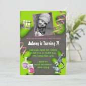 Formel für Spaß - Mädchen Einladung (Stehend Vorderseite)