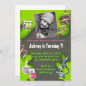 Formel für Spaß - Mädchen Einladung (Vorne/Hinten)