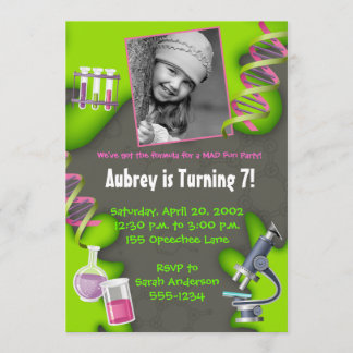 Formel für Spaß - Mädchen Einladung