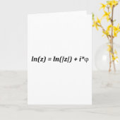 Formel Mathematical ln(z) = ln(|z|) + i*j Karte (Gelbe Blume)