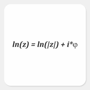 Formel Mathematical ln(z) = ln( z ) + i*j Quadratischer Aufkleber