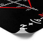 Formel-Mathematik-Valentinstag-Geschenke für Mathe Poster (Ecke)