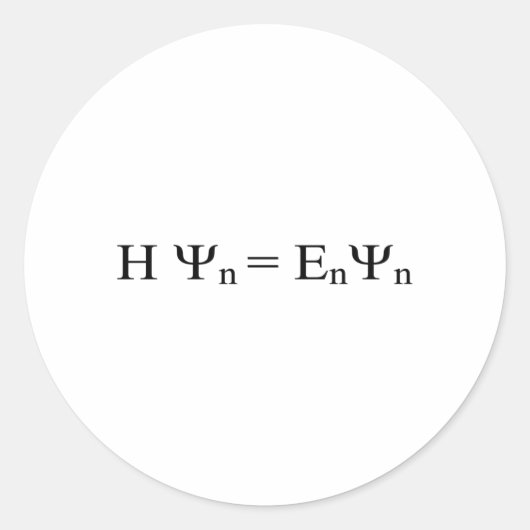 Formel Mathematische Physik Runder Aufkleber (Vorderseite)