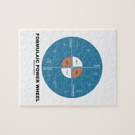 Formel-Power-Rad (Physik-Gleichungen) Puzzle (Horizontal)