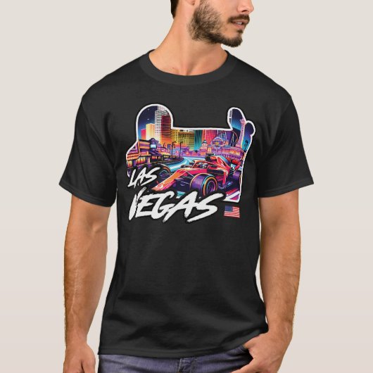 Formel Racing Las Vegas Open Wheel Car Circuit Us T-Shirt (Vorderseite)