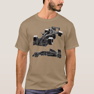 Formel-Rennwagen-Silhouette Mechanische Freunde T-Shirt