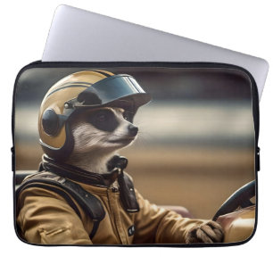 Formel Spaß: Beruflicher Rennfahrer für Meerkat Laptopschutzhülle