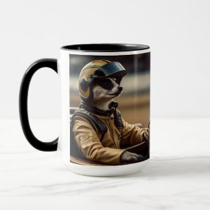 Formel Spaß: Beruflicher Rennfahrer für Meerkat Tasse