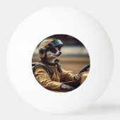 Formel Spaß: Beruflicher Rennfahrer für Meerkat Tischtennisball (Rückseite)