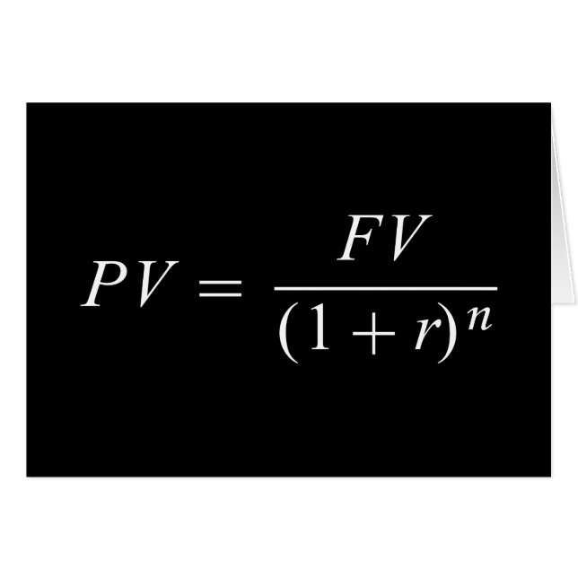 Formel "Zeitwert des Geldes" (Vorderseite (Horizontal))