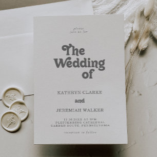 Formell Einfache Die Hochzeit Von Einladung