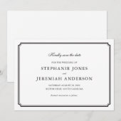 Formell Save the Date Einladung (Vorne/Hinten)