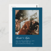 Formelle Bildunterschrift Save the Date Postkarte (Vorne/Hinten)