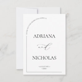 Formelle einfache Arch-Hochzeit Dankeskarte