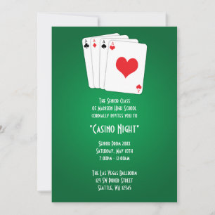 Formelle Einladung zur Las Vegas-Casinonacht-Absch