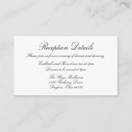 Formelle Empfang-Karte Begleitkarte