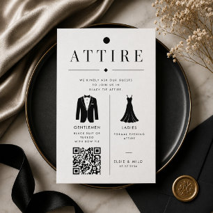 Formelle Hochzeitskleidung Leitfaden QR Begleitkarte
