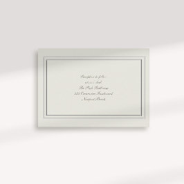 Formelle Imitate Embossed Frame Ecru Empfang Weddi Begleitkarte