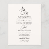 Formelle Kalligraphie-Ampersand-Monogramm Flyer (Vorne)