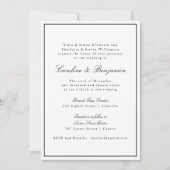 Formelle klassische Border Script-Elegante Hochzei Einladung (Vorderseite)