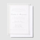 Formelle klassische Border Script-Elegante Hochzei Pergament Einladungen (Versetzt)