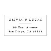 Formelle Paare nennen einfache Rücksendeadresse Gummistempel (Prägung)