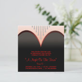 Formelle Prom-Einladungen der schwarzen Krawatte Einladung (Stehend Vorderseite)