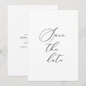 Formelle Save the Date-Karte Date (Vorne/Hinten)