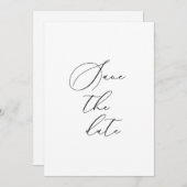 Formelle Save the Date-Karte Save The Date (Vorne/Hinten)