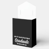 Formelle Schwarz-weiße Personalisierte Graduierung Geschenkschachtel (Geöffnet)