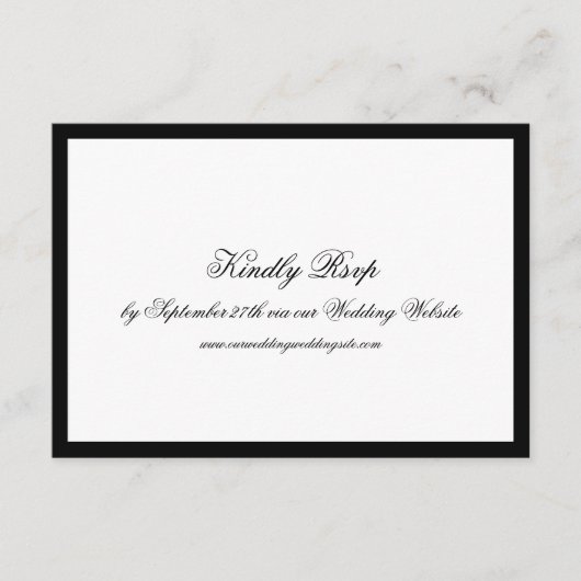 Formelle schwarz-weiße QR-CODE-Hochzeitkarte Einladung (Vorderseite)