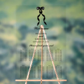 Formelle schwarze Bow-Ribbon-Hochzeitstabelle Acrylschild (Neutral)