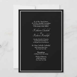 Formelle schwarze Hochzeit, beide Elternteile aufg Einladung