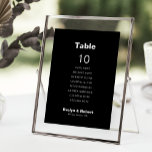 Formelle schwarze Hochzeitstabelle 10 Sitzplakette Einladung<br><div class="desc">Diese schwarze Hochzeitskarte mit 10 Sitzplätzen ist perfekt für eine rustikale Hochzeit. Das Design besticht durch einen schönen Schriftart in schwarzem Hintergrund,  der Ihre Veranstaltung verzieren wird. Die Karte druckt recto verso (doppelseitig).</div>
