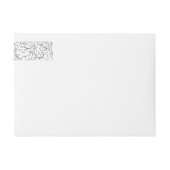 Formelle Scrolling-Blätter Schwarz-Weiß-Hochzeit (Vorderseite)