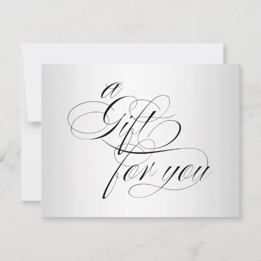 Formelle Silber-Kalligrafie-Geschenkgutschrift (Vorderseite)