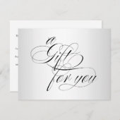 Formelle Silber-Kalligrafie-Geschenkgutschrift (Vorne/Hinten)