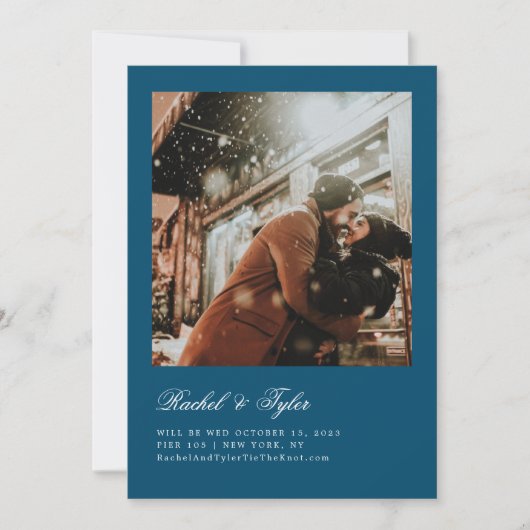 Formelle Verlobung Save the Date Einladung (Vorderseite)