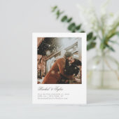 Formelle Verlobung Save the Date Postkarte (Stehend Vorderseite)