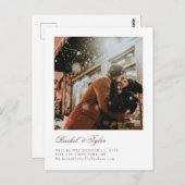 Formelle Verlobung Save the Date Postkarte (Vorne/Hinten)