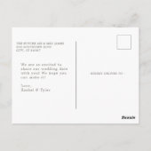 Formelle Verlobung Save the Date Postkarte (Rückseite)