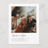 Formelle Verlobung Save the Date Postkarte (Vorderseite)