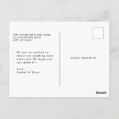 Formelle Verlobung Save the Date Postkarte (Rückseite)