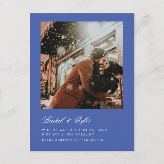 Formelle Verlobung Save the Date Postkarte (Vorderseite)