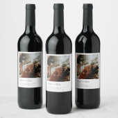 Formelle Verlobung Save the Date Weinetikett (Flaschen)