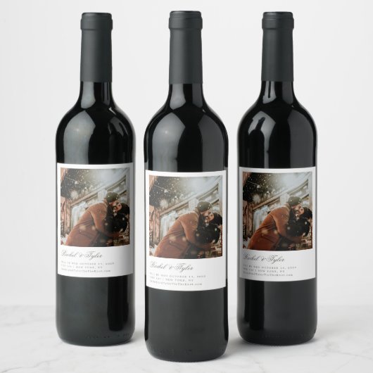 Formelle Verlobung Save the Date Weinetikett (Flaschen)