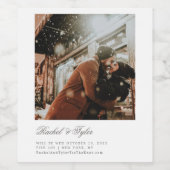 Formelle Verlobung Save the Date Weinetikett (Einzelnes Label)