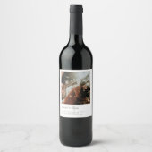 Formelle Verlobung Save the Date Weinetikett (Vorderseite)