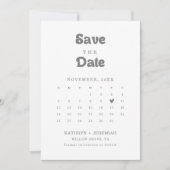 Formeller einfacher QR-Code-Kalender Save The Date (Vorderseite)
